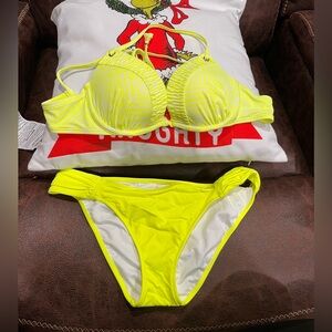 Victoria's Secret Neon Yellow Bikini Set